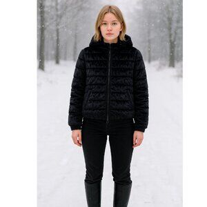 SNOWMAN New York Crushed Velvet Down Full Zip Hoodie Jacket